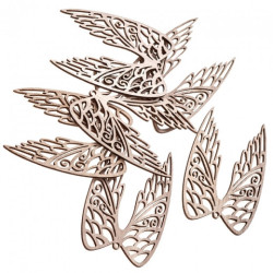 DP Craft wooden openwork wings 6 pcs