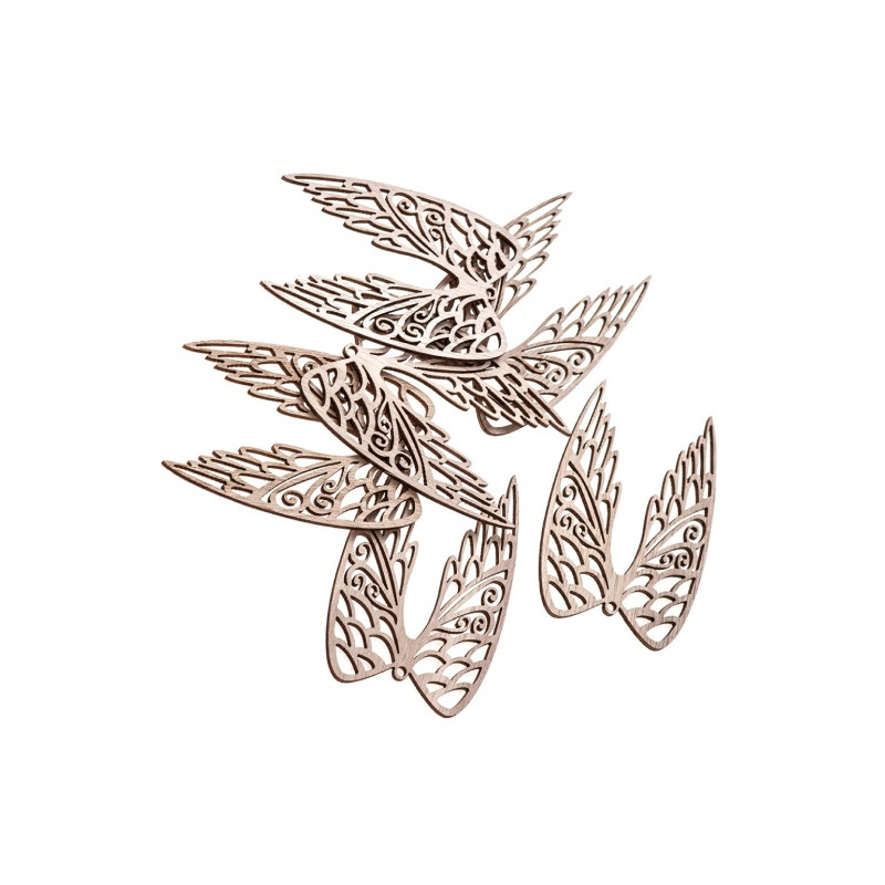 DP Craft wooden openwork wings 6 pcs