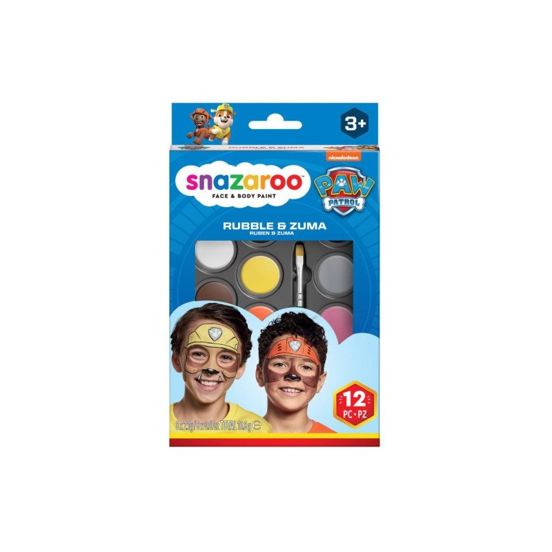 Snazaroo rubble & zuma paw patrol paint set