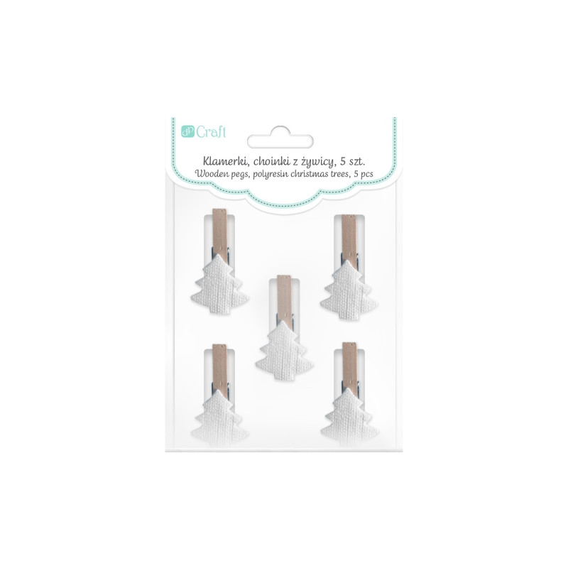 Dp craft 5 clothespins a resin Christmas trees
