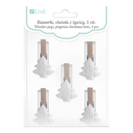 Dp craft 5 clothespins a resin Christmas trees