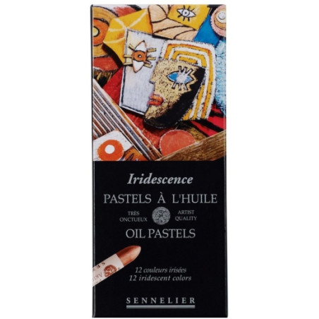 Sennelier iridescence zestaw pasteli olejnych metaliczne 12szt - sklep
