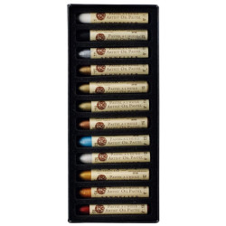 Sennelier iridescence zestaw pasteli olejnych metaliczne 12szt - sklep