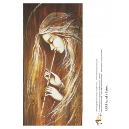 Arabesque rice paper a4 r3 angel with flute