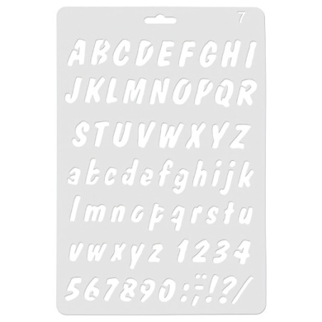 Koh-i-noor stencil alphabet 07 17.5 x 26 cm