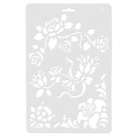 Koh-i-noor stencil blooming flowers 04 17.5 x 26 cm