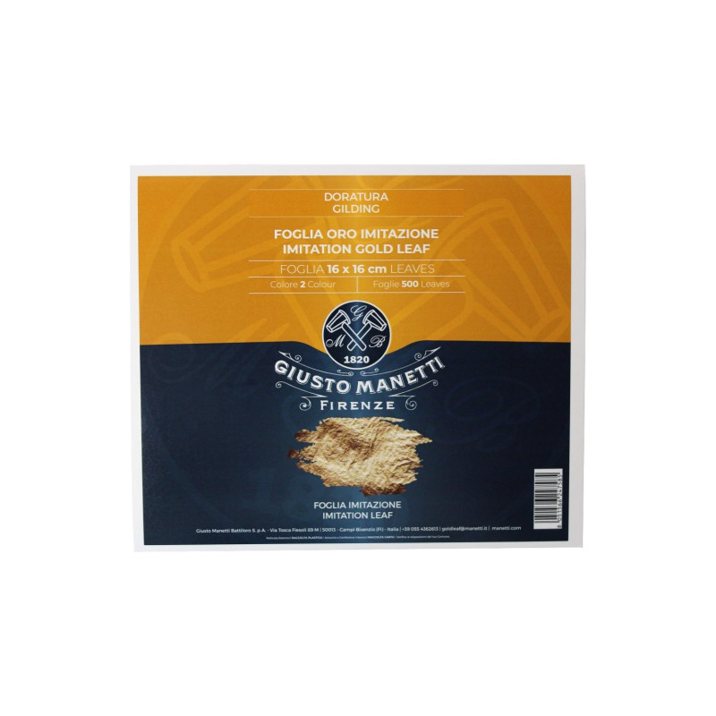 Giusto Manetti szlagmetal imitation gold 500 leaves 16x16cm