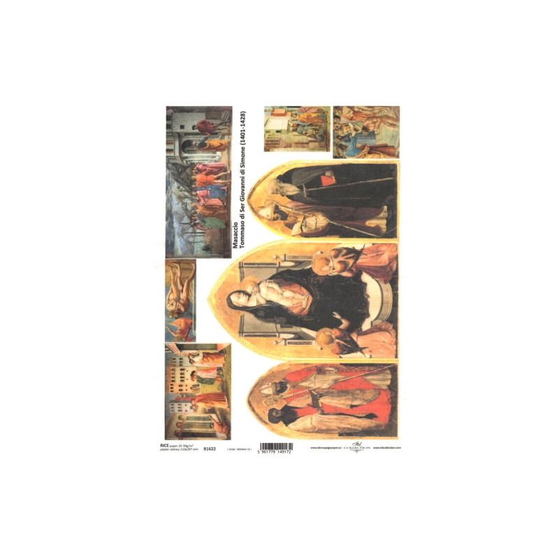 Papier ryżowy do decoupage masaccio-tommaso A4 ITD R1622 - sklep plast