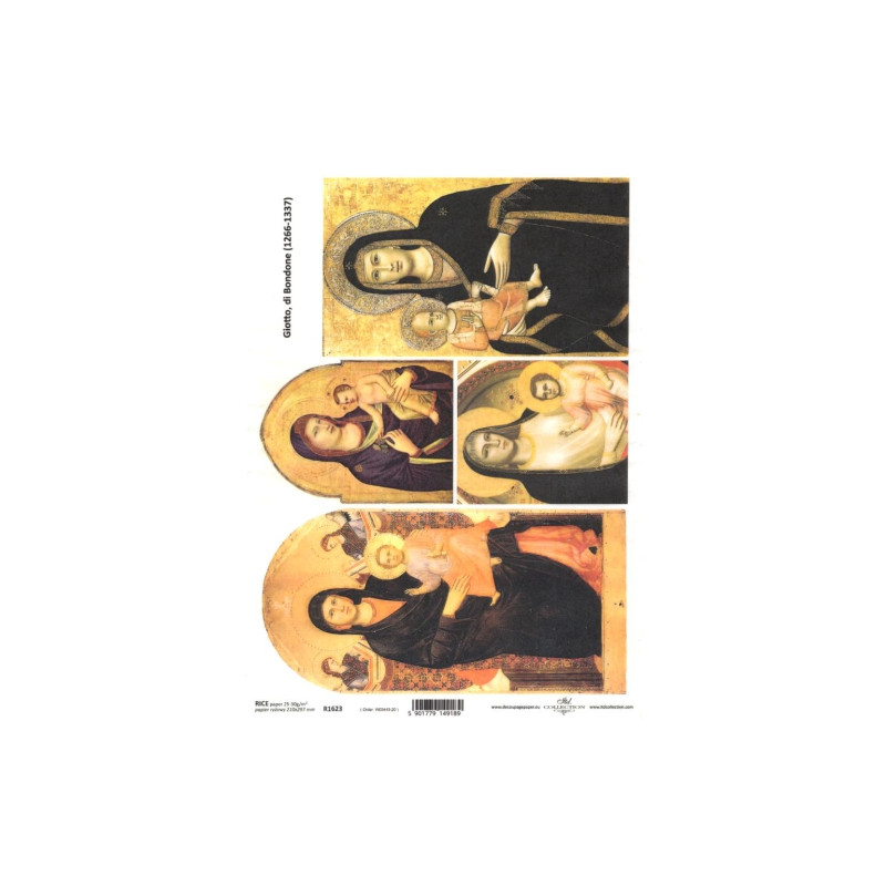 Papier ryżowy do decoupage giotto di bondone A4 ITD R1623 - sklep plas