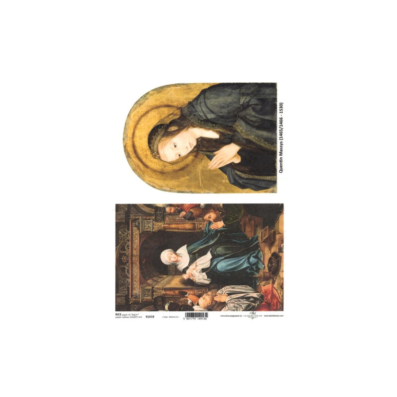 Papier ryżowy do decoupage quentin massys A4 ITD R1618 - sklep plastyc