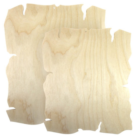 Wooden board with cracked edges