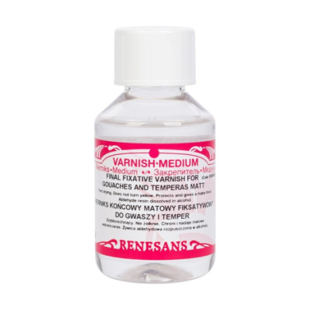 Renesans final matte fixative varnish for gouache and tempera 100 ml