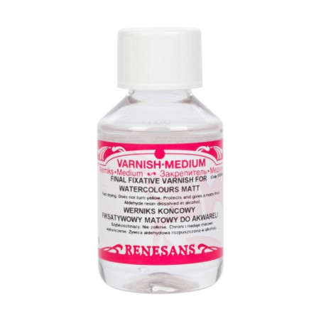 Renesans final matte fixative varnish for watercolors 100ml