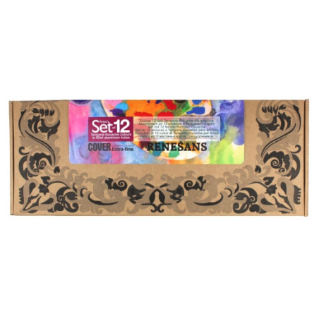 Renesans cover zestaw 12 gwaszy temper 60 ml - sklep plastyczny - szał