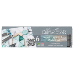 Cretacolor aquagraph set of 6 watercolor crayons