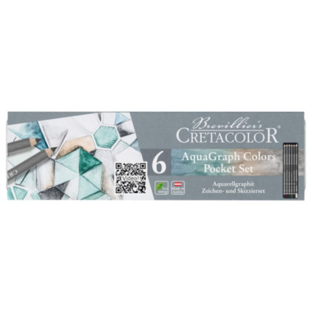 Cretacolor aquagraph set of 6 watercolor crayons