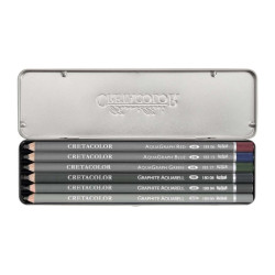 Cretacolor aquagraph set of 6 water-soluble graphite pencils