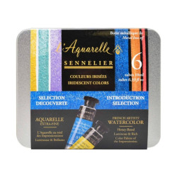 Sennelier l'aquarelle set of iridescent watercolors in a tube, 6 pcs,