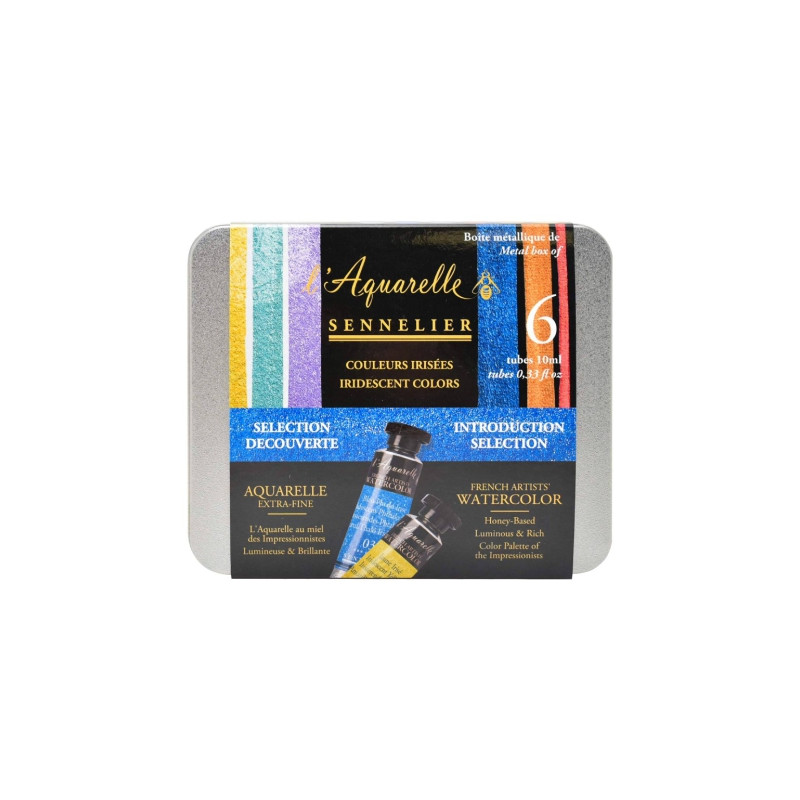Sennelier l'aquarelle set of iridescent watercolors in a tube, 6 pcs,