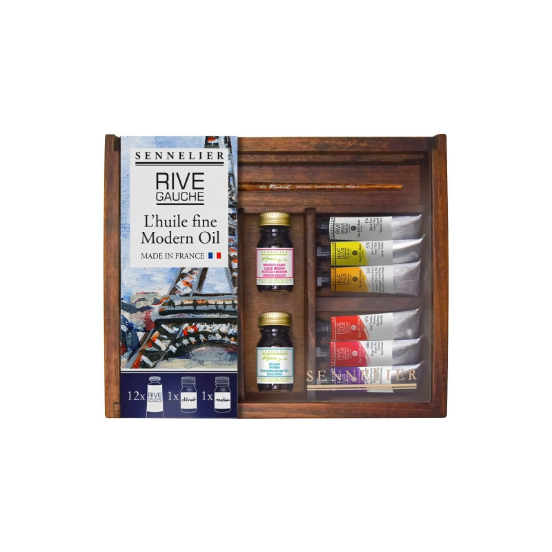 Sennelier rive gauche set of 12 oil paints with accessories