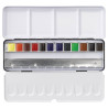 Sennelier l'aquarelle set of watercolors in semi-cubes, 12 pcs, metal