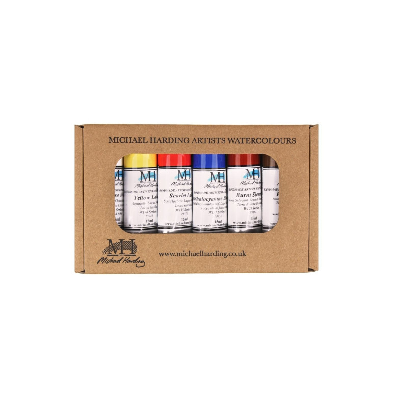 Michael Harding primary set of 6 watercolors 15 ml