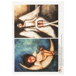 Arabesque rice paper a4 r19 two angels sitting