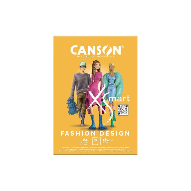 Canson xsmart fashion design block A4 180g 30 sheets