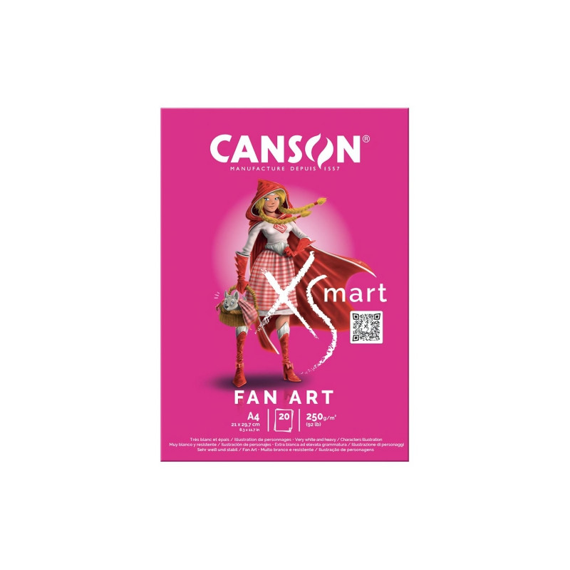 Canson xsmart fan art blok A4 250g 20 ark - sklep plastyczny - szał dl