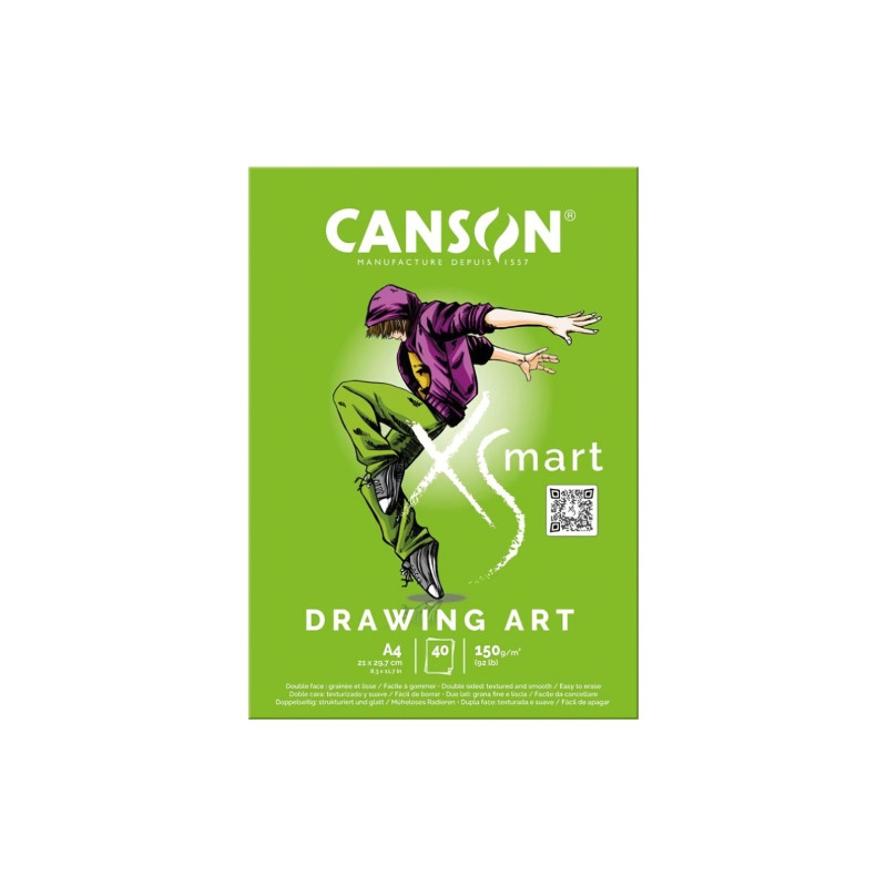 Canson xsmart drawing art block A4 150g 40 arks