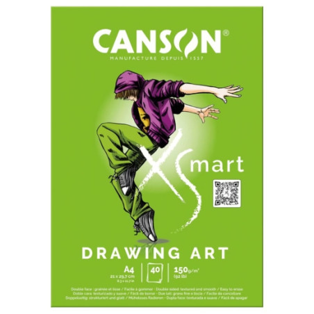 Canson xsmart drawing art block A4 150g 40 arks