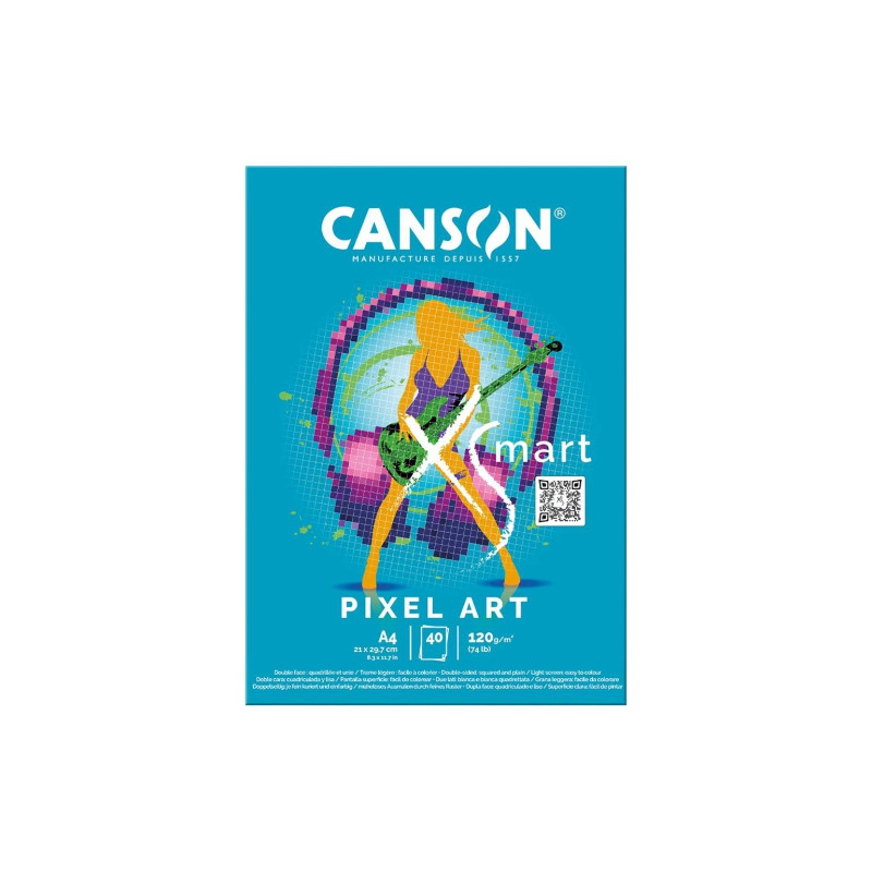 Canson XSmart Pixel Art blok A4 120g 40 ark - sklep plastyczny - szał