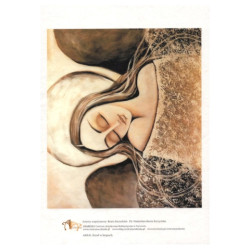 Arabesque rice paper a4 r41 angel in browns - art store - sha