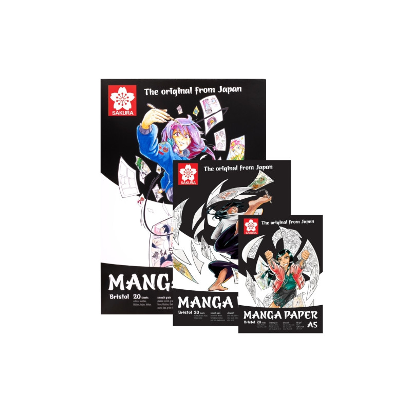 Sakura manga paper blok do markerów 20ark 250g - sklep plastyczny - sz