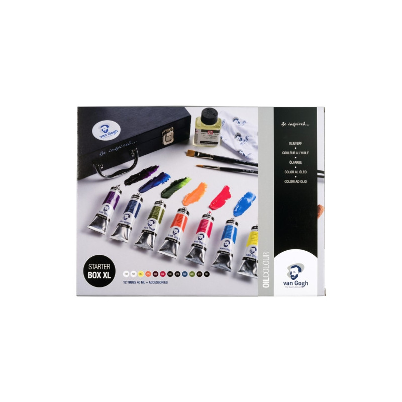 Talens van gogh box xl zestaw 12 farb olejnych 40ml z akcesoriami - sk
