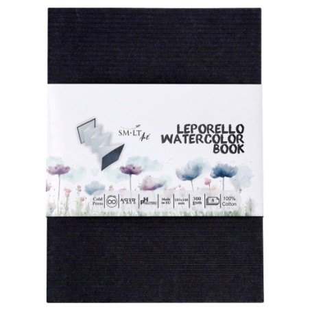 SM-LT leporello accordion watercolor block 10.5x14.8cm 8ark