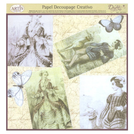 Dayka papier do decoupage 32x31cm 0813201 - sklep plastyczny - szał dl