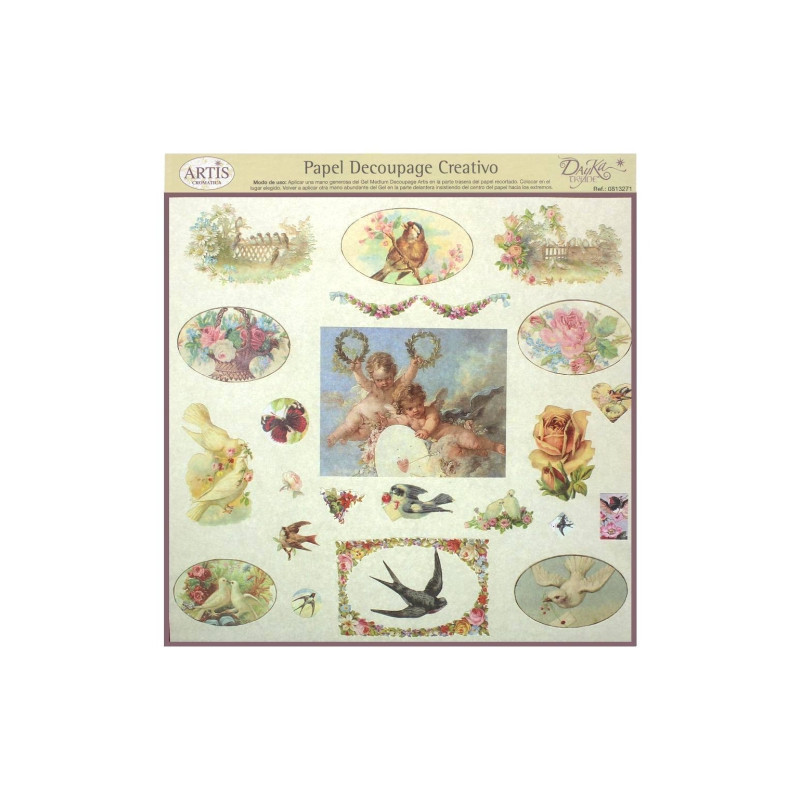 Dayka papier do decoupage 32x31cm 0813271 - sklep plastyczny - szał dl