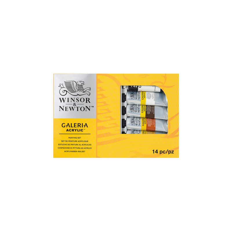 Winsor&Newton galeria zestaw farb akrylowych 9x60ml+akcesoria - sklep