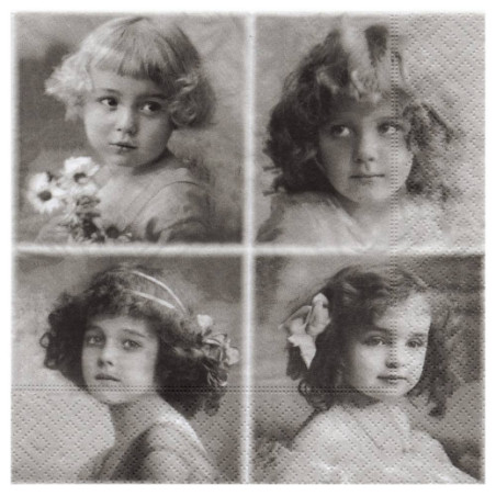 Sagen decoupage napkin 15-80017 vintage children