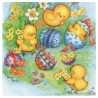 Decoupage napkin Poppies 16-SLWL007601 Easter chickens