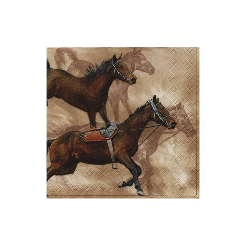 Serwetka do decoupage Maki 15-SLOG018501 konie - sklep plastyczny - sz
