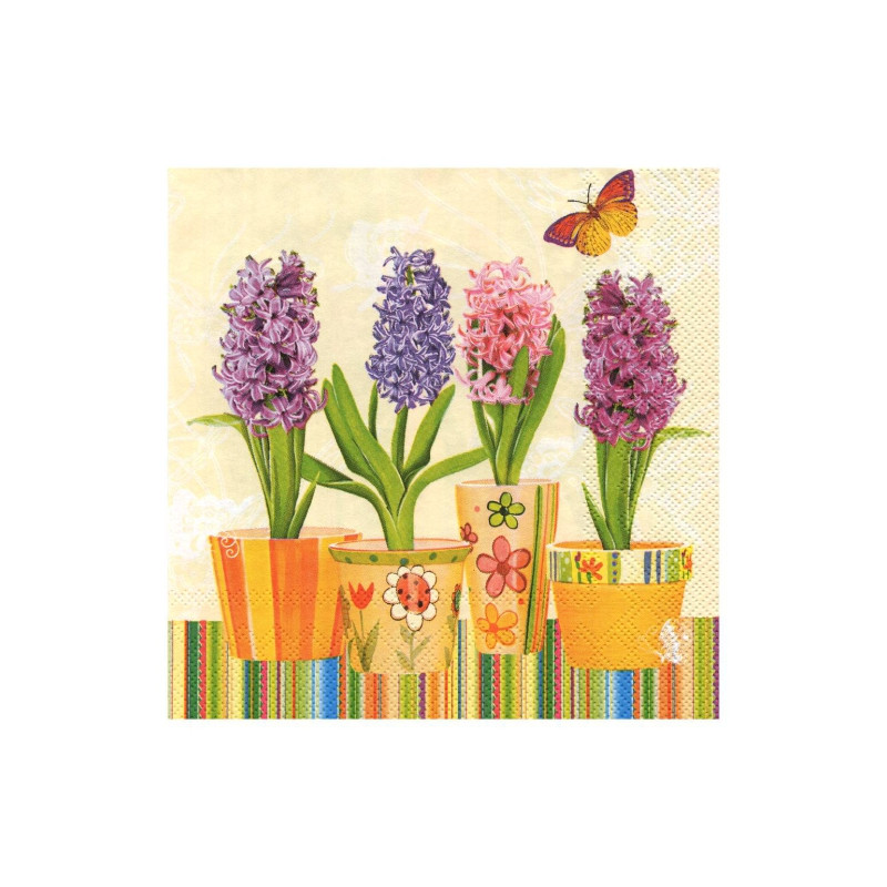Decoupage napkin Poppies 12-SLWI001201 hyacinths