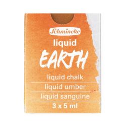 Schmincke liquid earth zestaw 3 farb wodnych 5 ml - sklep plastyczny -