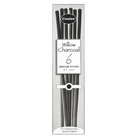 Coates willow natural charcoal 6pcs