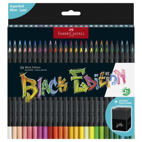 Faber-Castell black edition set of 50 triangular pencils