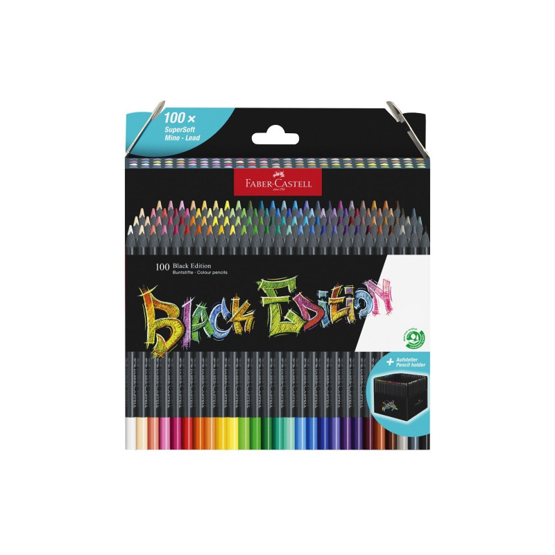 Faber-Castell black edition set of 100 triangular pencils