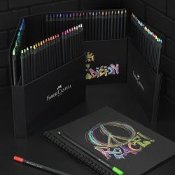Faber-Castell black edition zestaw 100 trójkątnych kredek - sklep plas