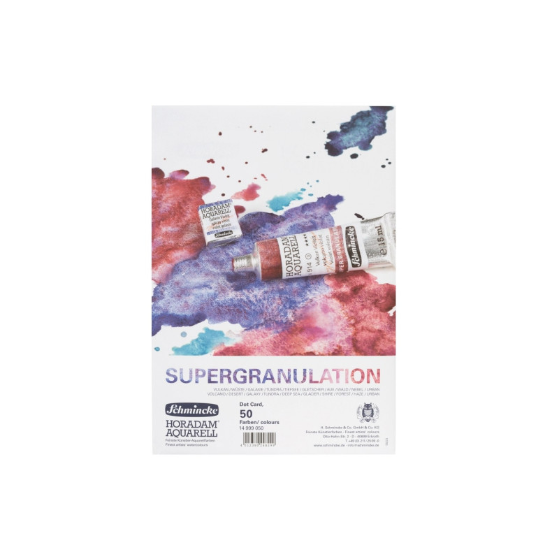 Schmincke dot card 50 colours super granulation