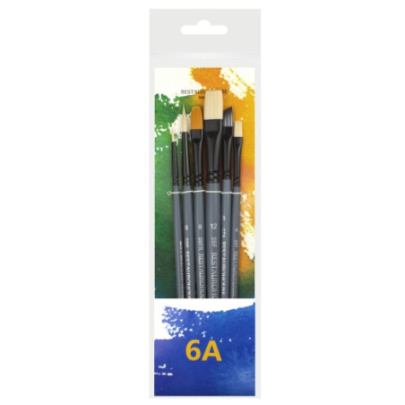 Restaurohouse basic 6a set of 6 synthetic brushes - art store